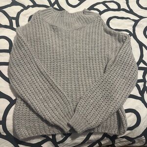 Elegant Gray Turtleneck Sweater
